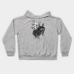 Toto at attention Kids Hoodie